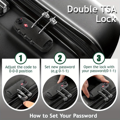 Luggage Set – 3 Piece, 28 Inch, Hardshell, TSA Lock – detail view 9