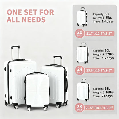 Luggage Set – 3 Piece, 28 Inch, Hardshell, Spinner Wheels – detail view 6