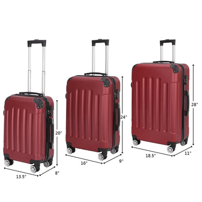 Luggage Set – 3 Piece, 28 Inch, ABS Hardshell, Spinner Wheels – detail view 44