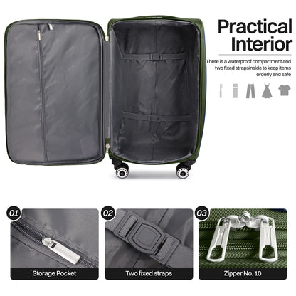 Luggage Set – 3 Piece, 34 Inch, Spinner Wheels, Combination Lock – detail view 26