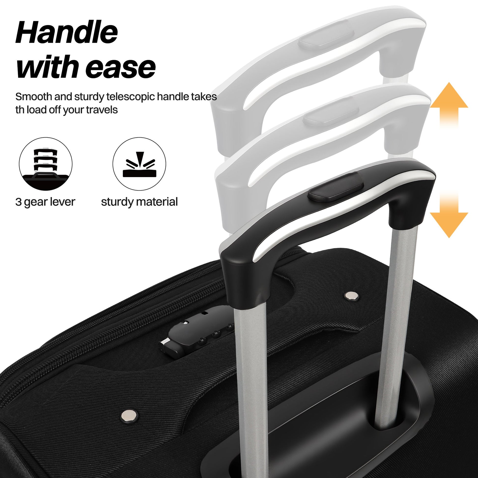 Luggage Set – 3 Piece, 34 Inch, Spinner Wheels, Combination Lock – detail view 31