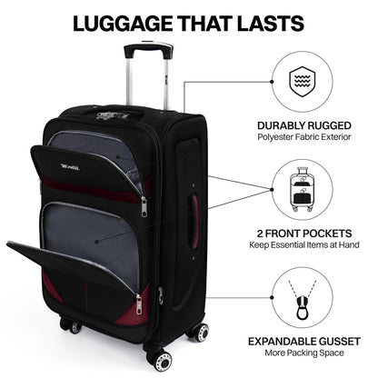 Luggage Set – 3 Piece, 34 Inch, Spinner Wheels, Combination Lock – detail view 34