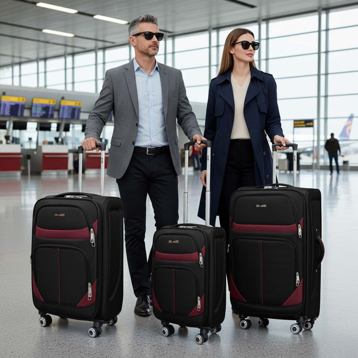 Luggage Set – 3 Piece, 34 Inch, Spinner Wheels, Combination Lock – detail view 38