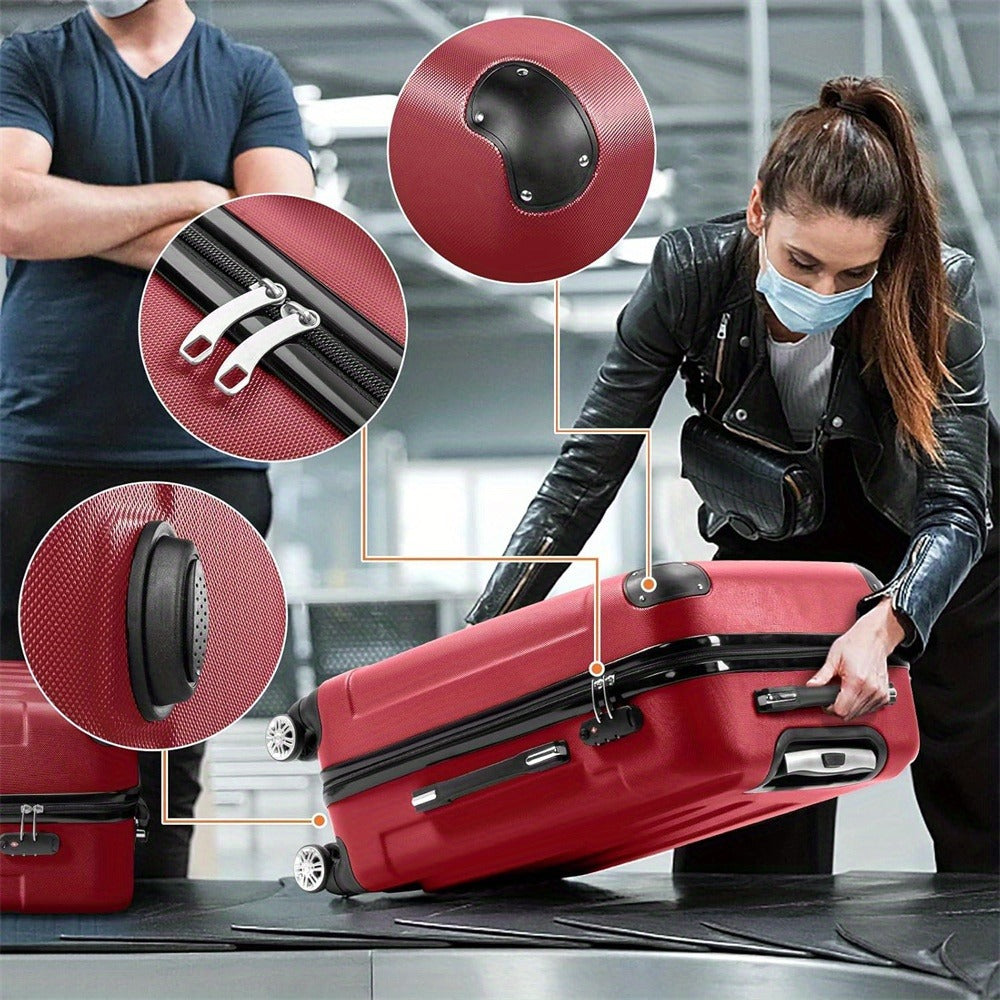 Luggage Set – 3-Piece, ABS Hardshell, TSA Lock, Spinner Wheels – detail view 9