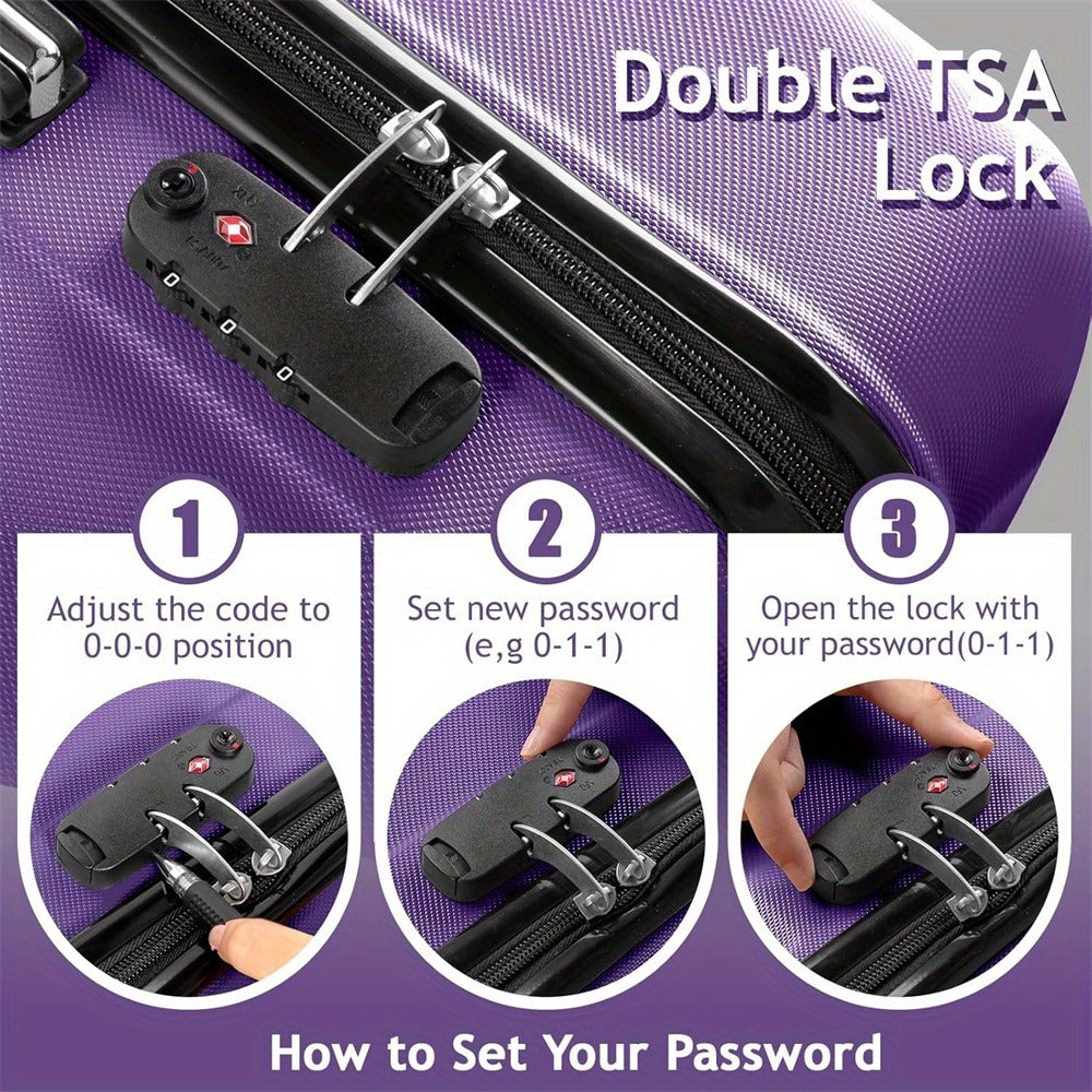 Luggage Set – 3-Piece, ABS Hardshell, TSA Lock, Spinner Wheels – detail view 12