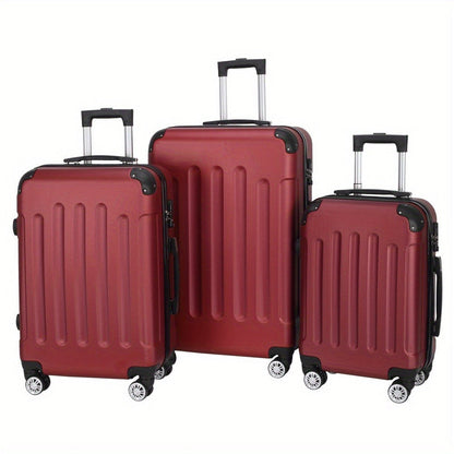 Luggage Set – 3-Piece, ABS Hardshell, TSA Lock, Spinner Wheels – front view