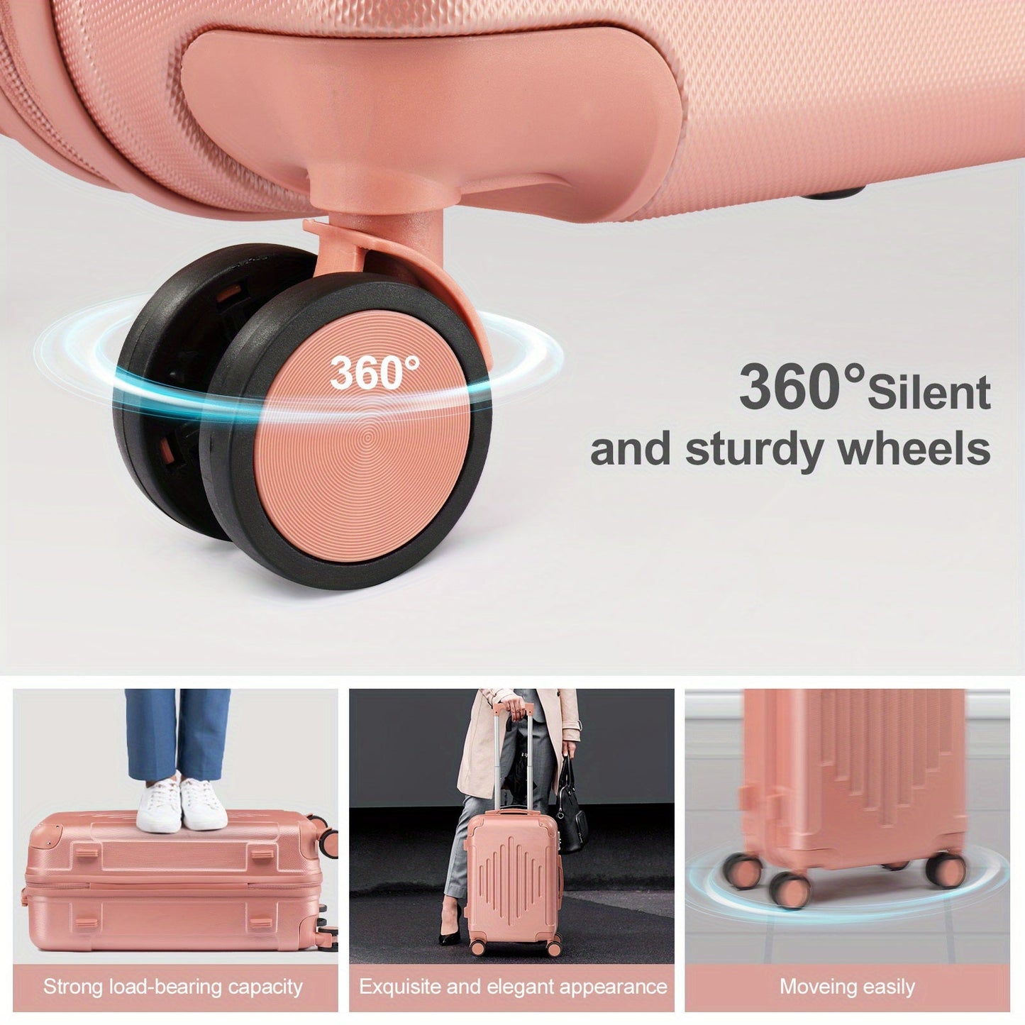 Luggage Set – 3-Piece, Hardshell, TSA Lock, Lightweight – detail view 17