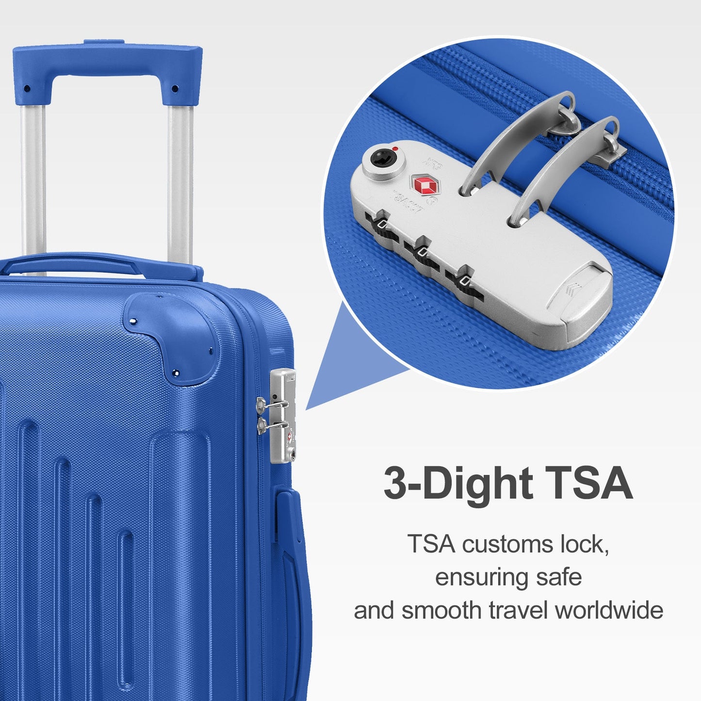 Luggage Set – 3-Piece, Hardshell, TSA Lock, Lightweight – detail view 18