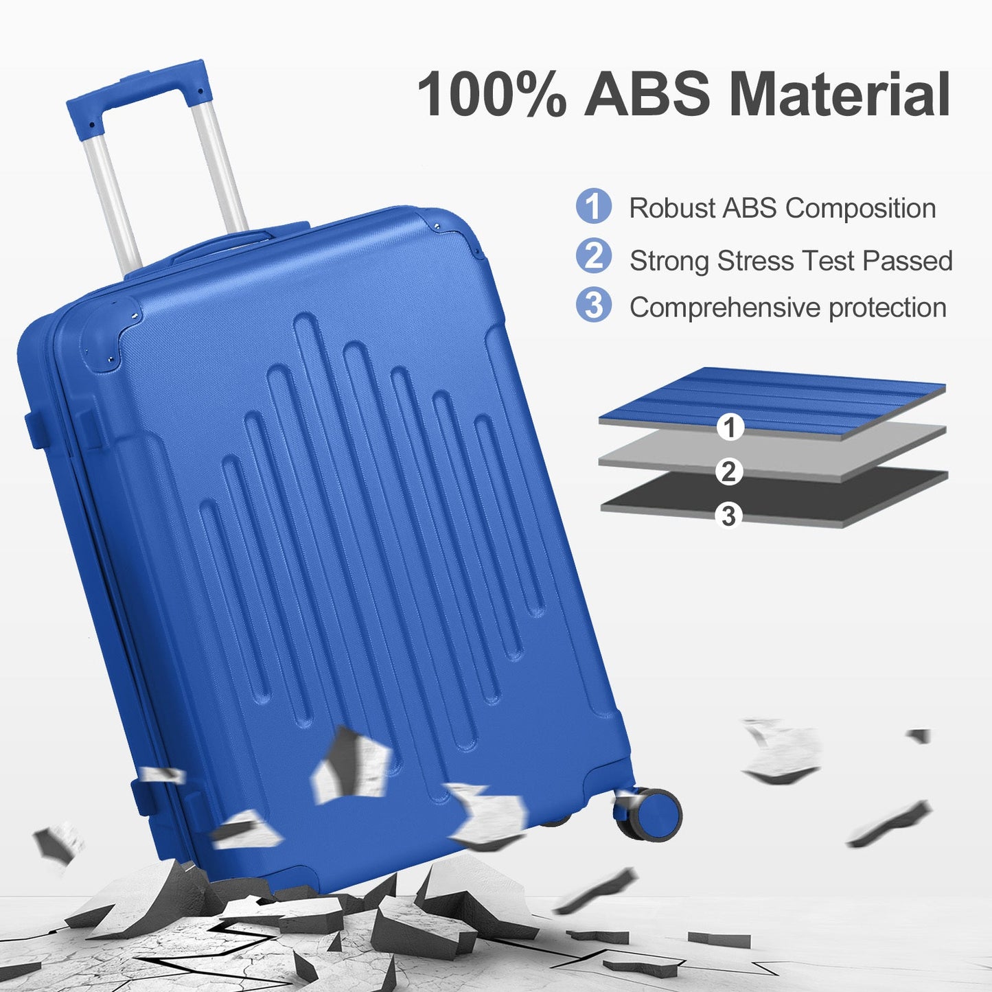 Luggage Set – 3-Piece, Hardshell, TSA Lock, Lightweight – detail view 19