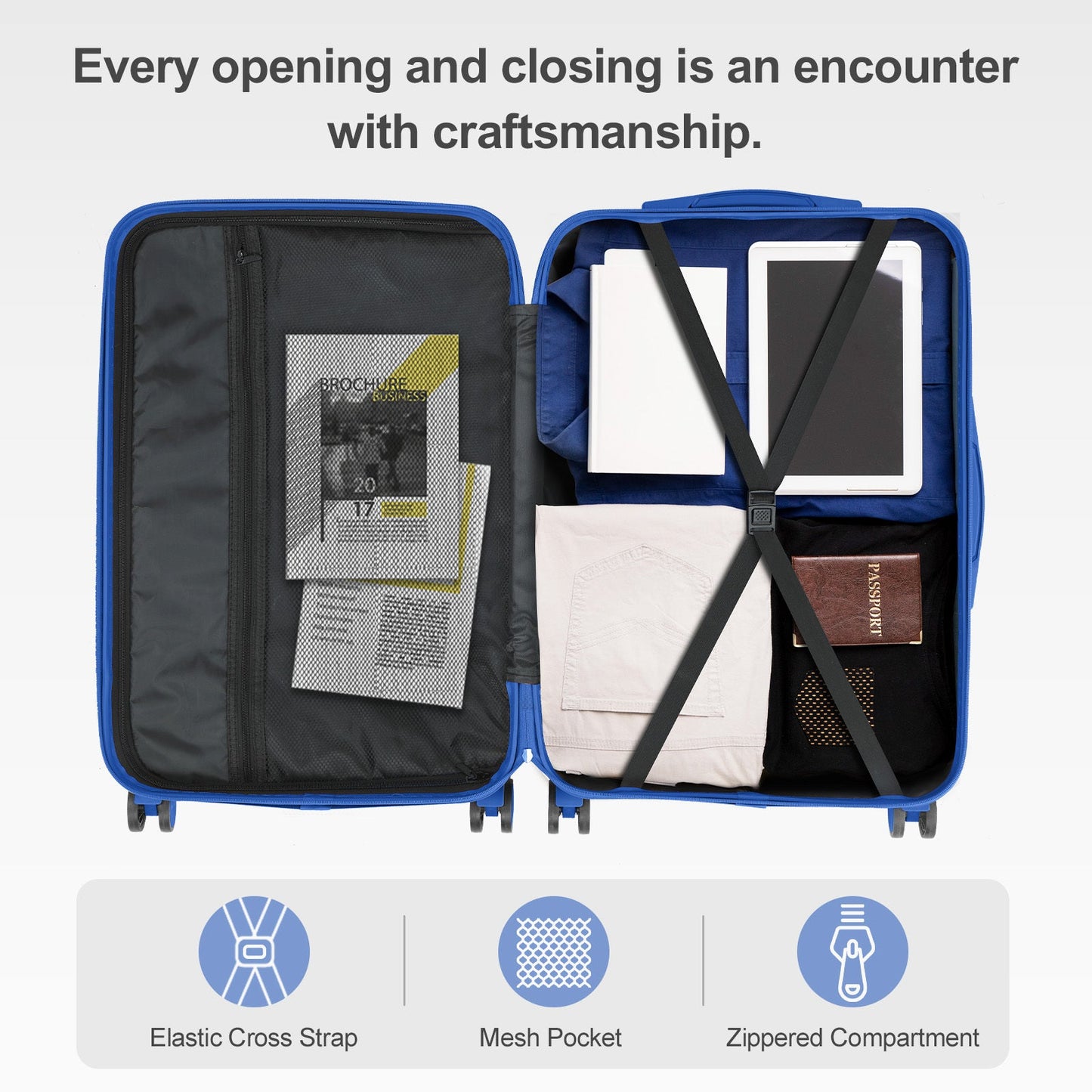 Luggage Set – 3-Piece, Hardshell, TSA Lock, Lightweight – detail view 23