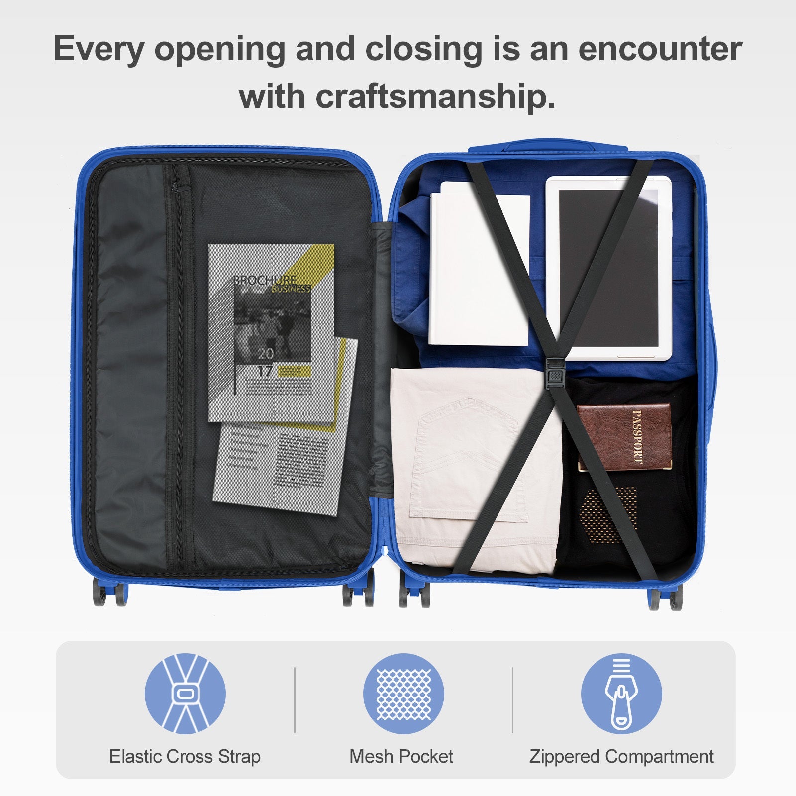 Luggage Set – 3-Piece, Hardshell, TSA Lock, Lightweight – detail view 23