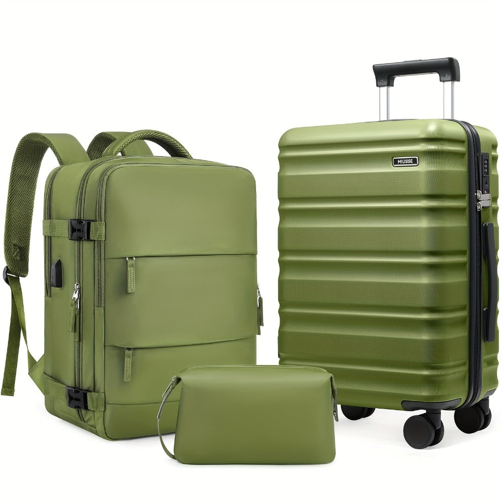 Luggage Set – 3 Piece, Hardshell, TSA Lock, Spinner Wheels – detail view 4