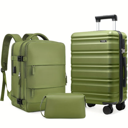 Luggage Set – 3 Piece, Hardshell, TSA Lock, Spinner Wheels – detail view 4