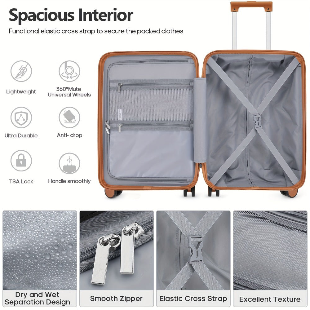 Luggage Set – 3 Piece, Hardshell, TSA Lock, Spinner Wheels – detail view 7