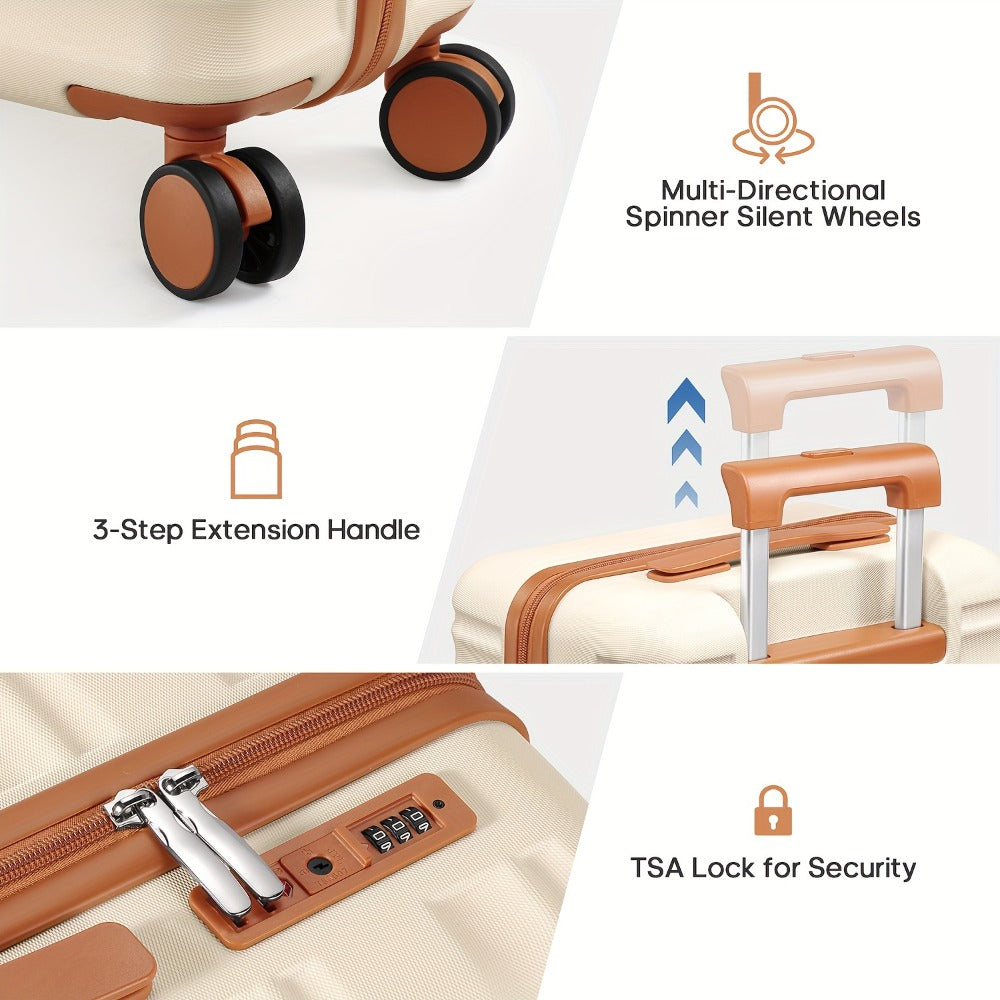 Luggage Set – 3 Piece, Hardshell, TSA Lock, Spinner Wheels – detail view 8
