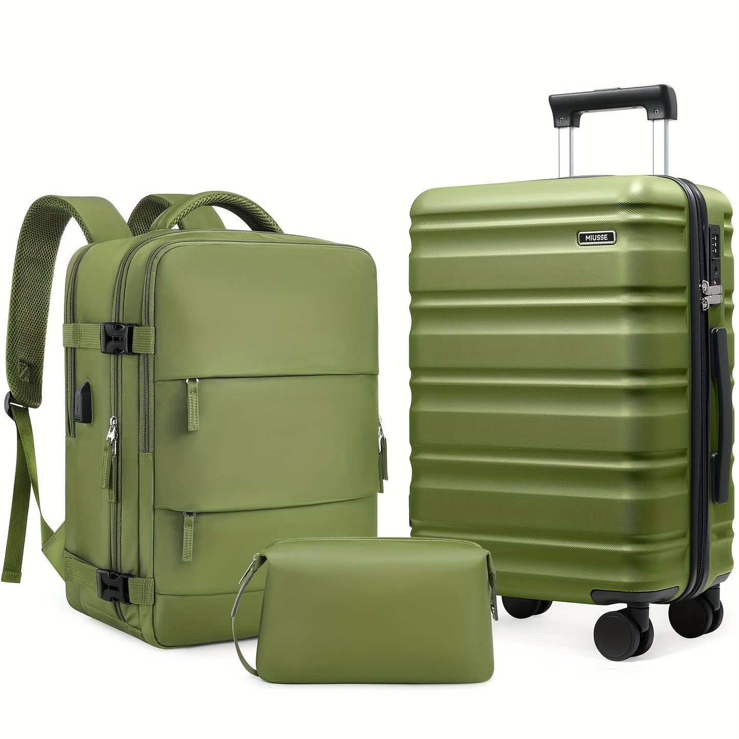 Luggage Set – 3 Piece, Hardshell, TSA Lock, Spinner Wheels – detail view 12