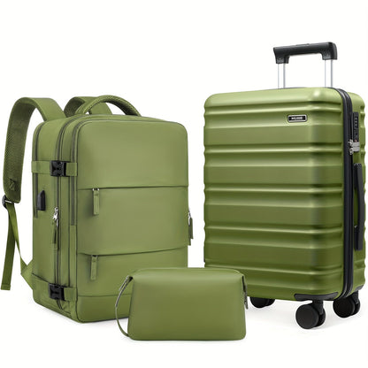 Luggage Set – 3 Piece, Hardshell, TSA Lock, Spinner Wheels – detail view 12