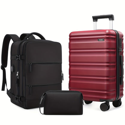 Luggage Set – 3 Piece, Hardshell, TSA Lock, Spinner Wheels – detail view 11