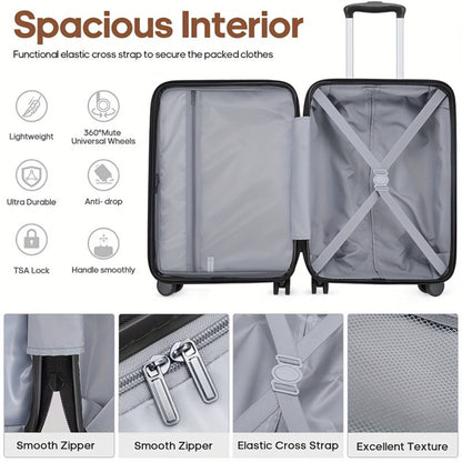 Luggage Set – 3-Piece, TSA Lock, Lightweight, for Travel – detail view 7