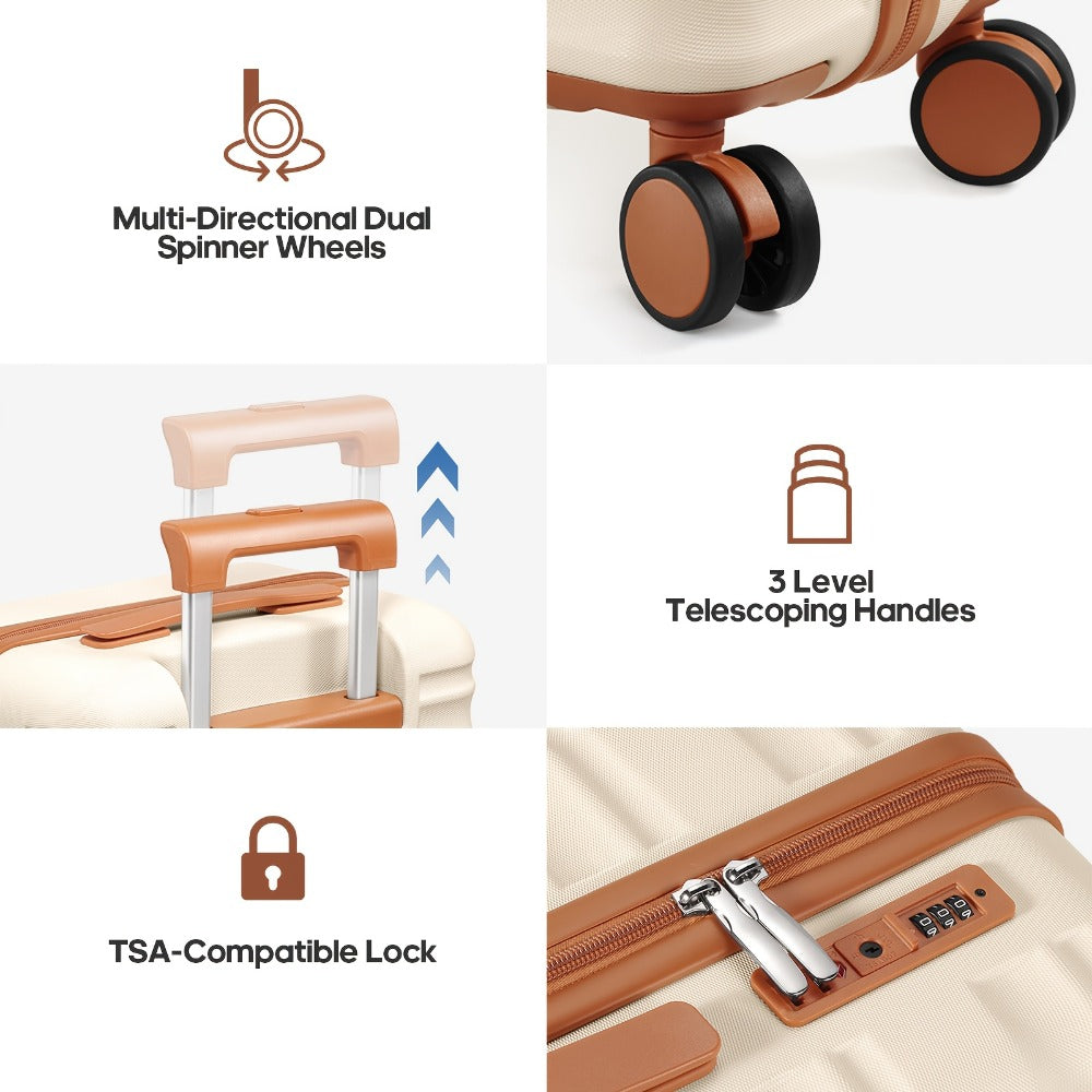 Luggage Set – 3-Piece, TSA Lock, Spinner Wheels, for Travel – detail view 3