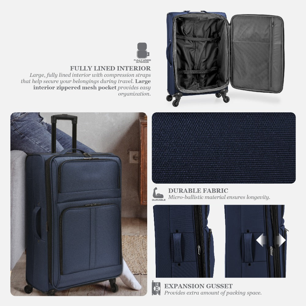 Luggage Set – 30 Inch, Expandable, Spinner Wheels, Lightweight – detail view 5