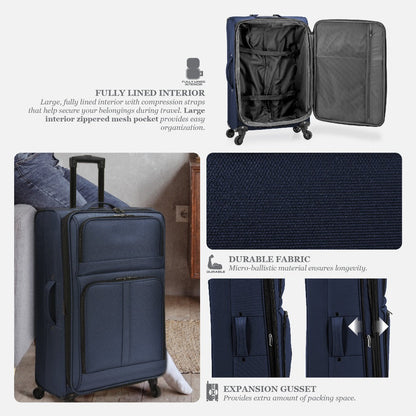 Luggage Set – 30 Inch, Expandable, Spinner Wheels, Lightweight – detail view 5