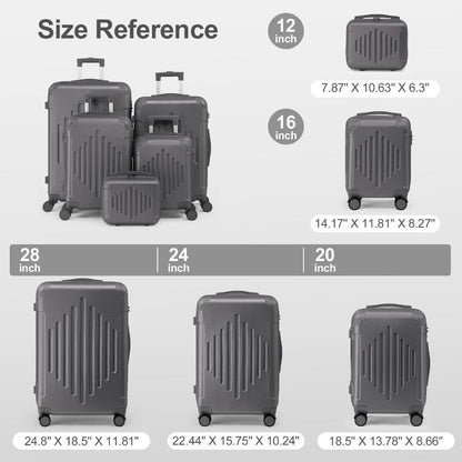 Luggage Set – 5 Piece, 28 Inch, Hardshell, TSA Lock – detail view 20