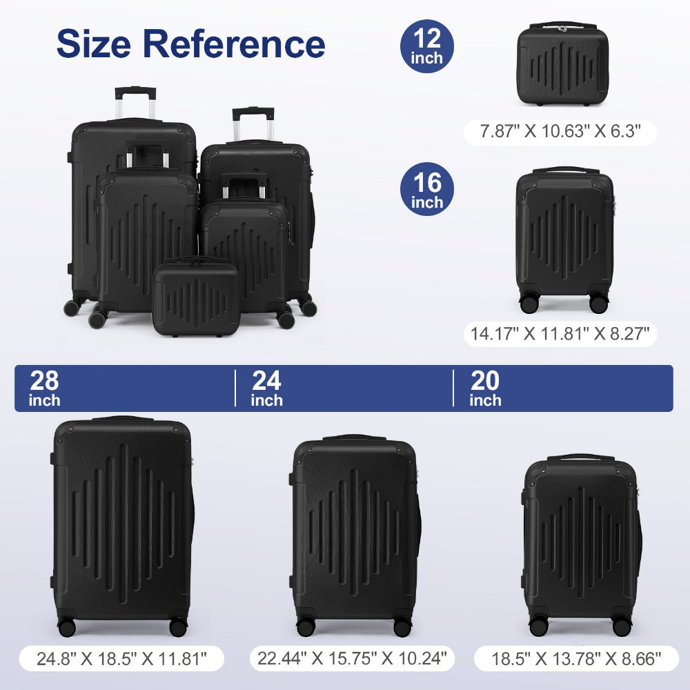 Luggage Set – 5 Piece, 28 Inch, Hardshell, TSA Lock – detail view 8