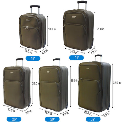 Luggage Set – 5 Piece, Expandable, Lightweight, for Travel – detail view 9