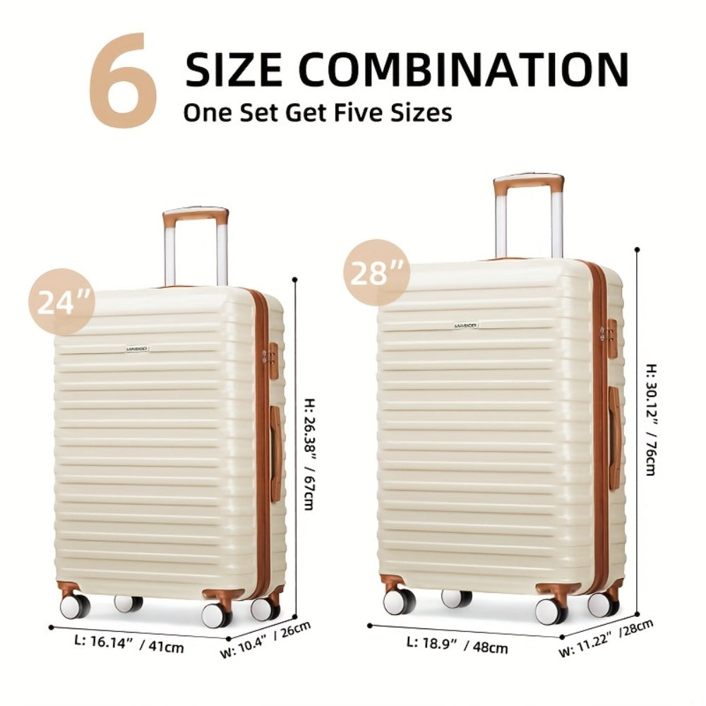 Luggage Set – 6 Piece, 28 Inch, Spinner Wheels, TSA Lock – detail view 16