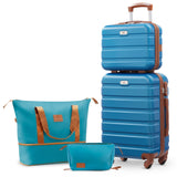 Azure Blue with Brown