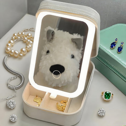Makeup Bag - Travel with LED Mirror Jewelry Box Portable Rechargeable 3 Color - main product view