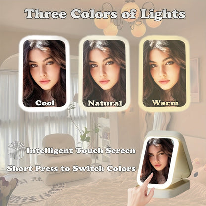 Makeup Bag - Travel with LED Mirror Jewelry Box Portable Rechargeable 3 Color - product detail view 4