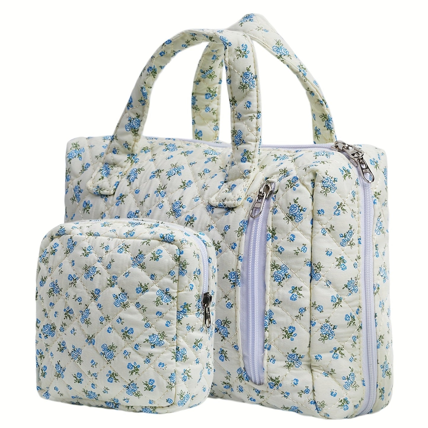Travel Makeup Bag – 2-Piece, Quilted, for Everyday Use – detail view 13