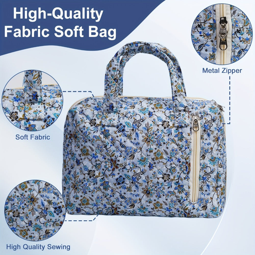 Travel Makeup Bag – 2-Piece, Quilted, for Everyday Use – detail view 2