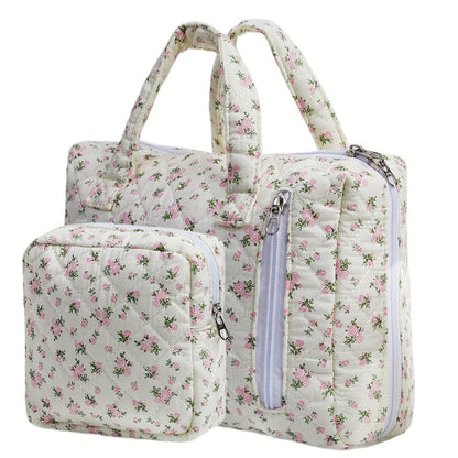 Travel Makeup Bag – 2-Piece, Quilted, for Everyday Use – detail view 3
