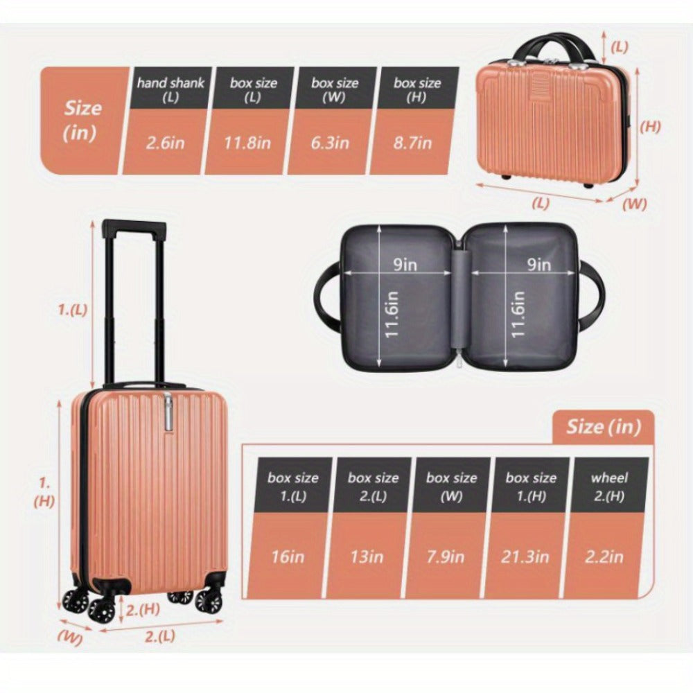 Travel Makeup Bag – 2 Piece, 20 Inch, 14 Inch, Hardshell – detail view 3