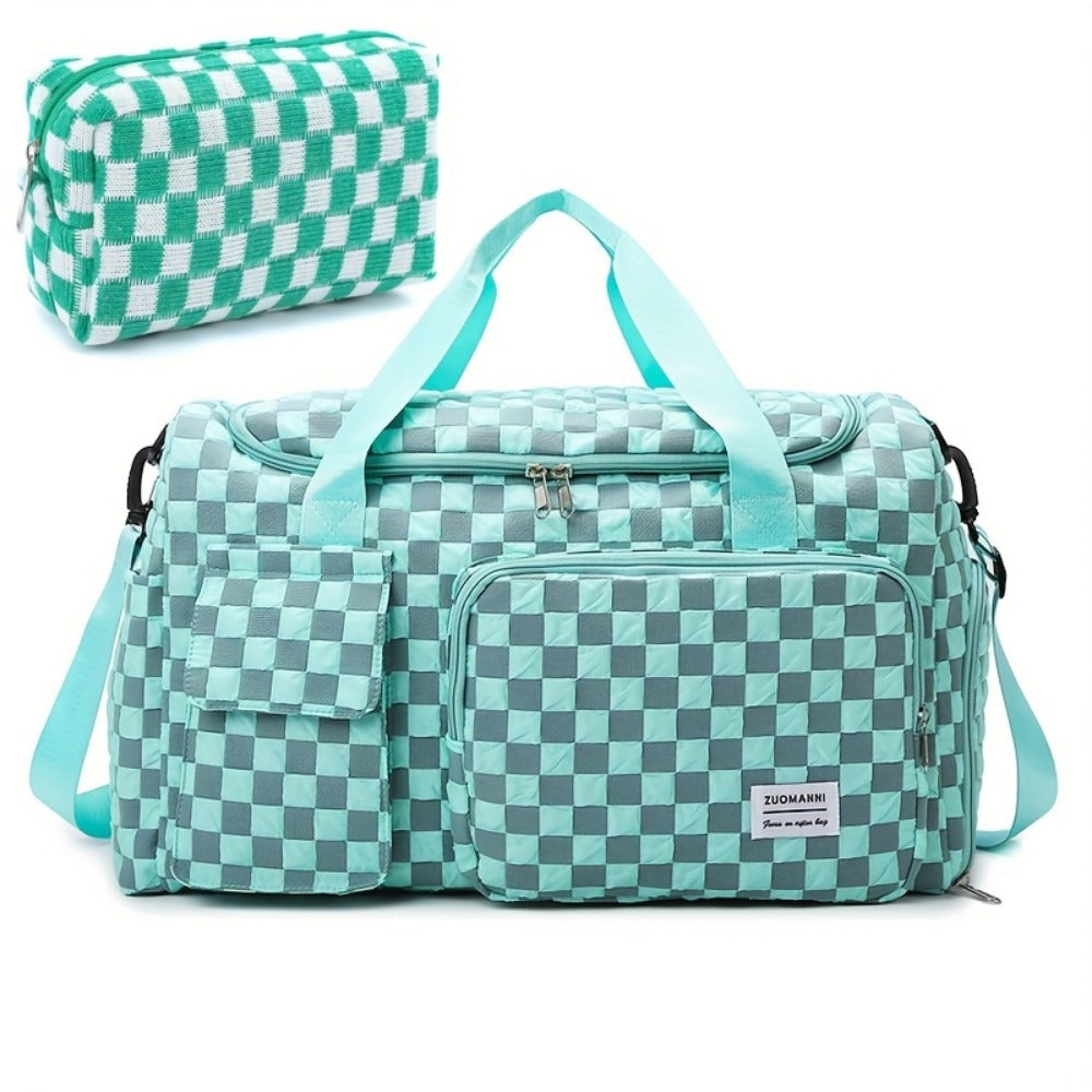 Travel Makeup Bag – 2-Piece, Foldable, for Travel – front view