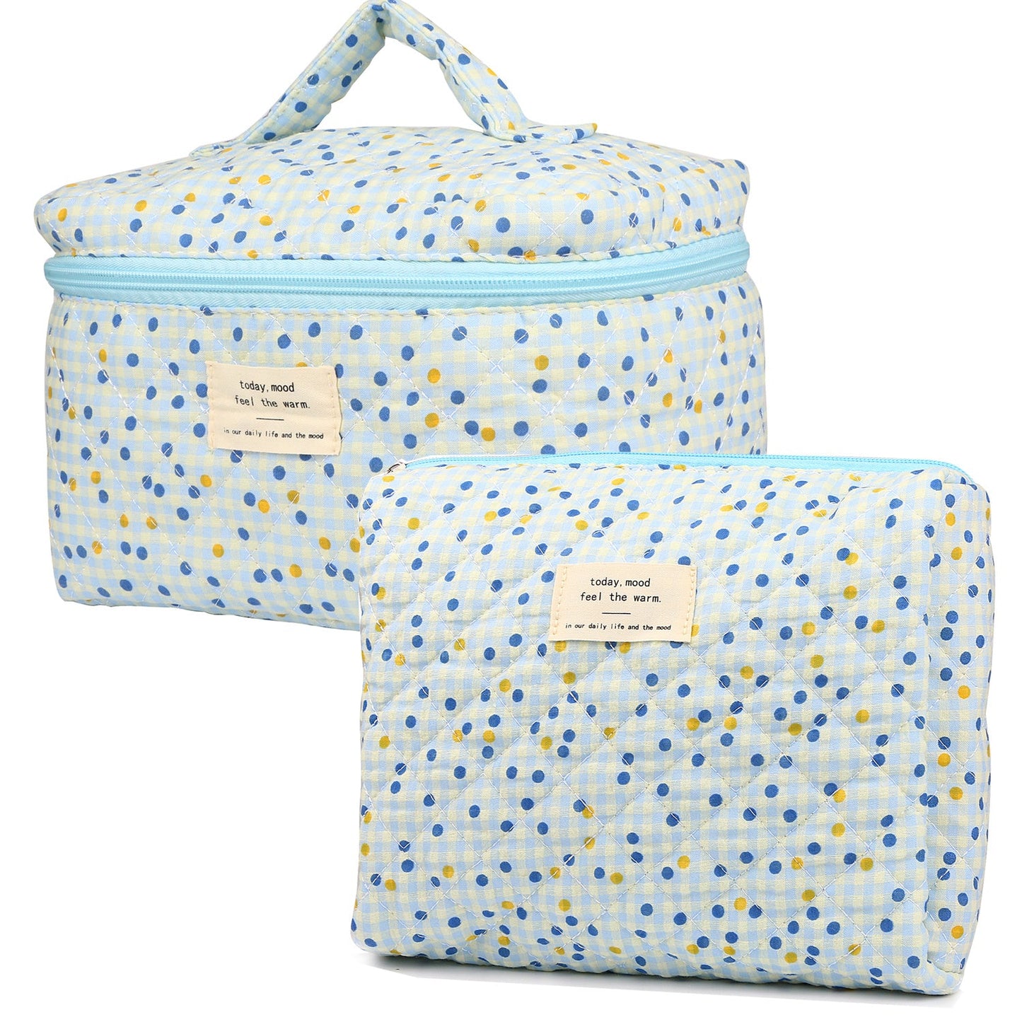 Travel Makeup Bag – 2-Piece, Quilted, Large Capacity, for Travel – detail view 25