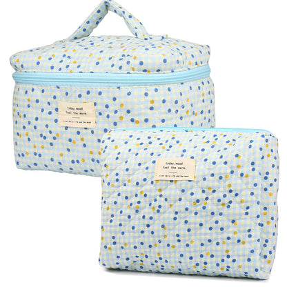 Travel Makeup Bag – 2-Piece, Quilted, Large Capacity, for Travel – detail view 25