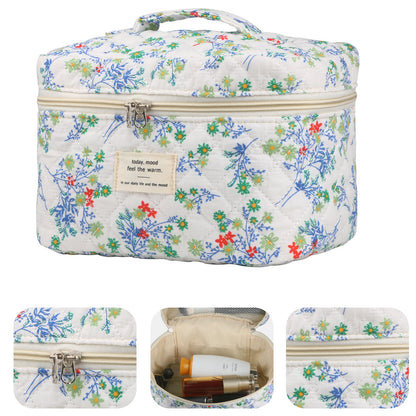 Travel Makeup Bag – 2-Piece, Quilted, Large Capacity, for Travel – detail view 32