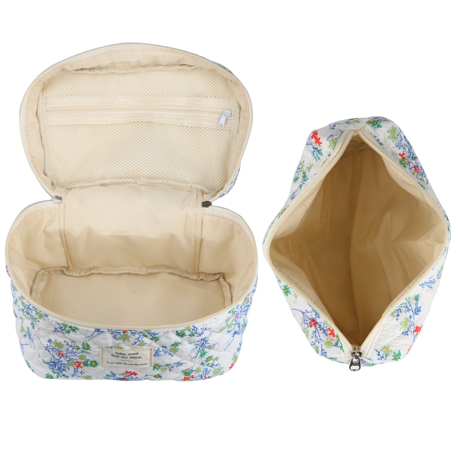 Travel Makeup Bag – 2-Piece, Quilted, Large Capacity, for Travel – detail view 33