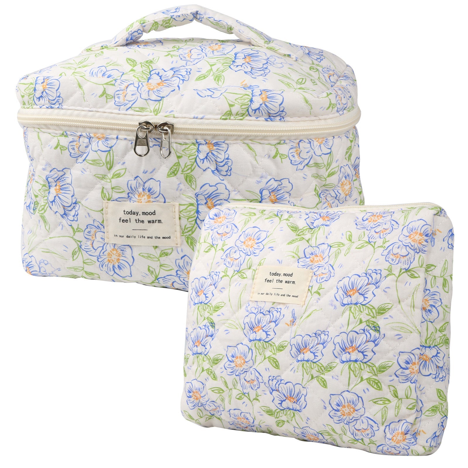 Travel Makeup Bag – 2-Piece, Quilted, Large Capacity, for Travel – detail view 40