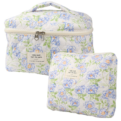 Travel Makeup Bag – 2-Piece, Quilted, Large Capacity, for Travel – detail view 40