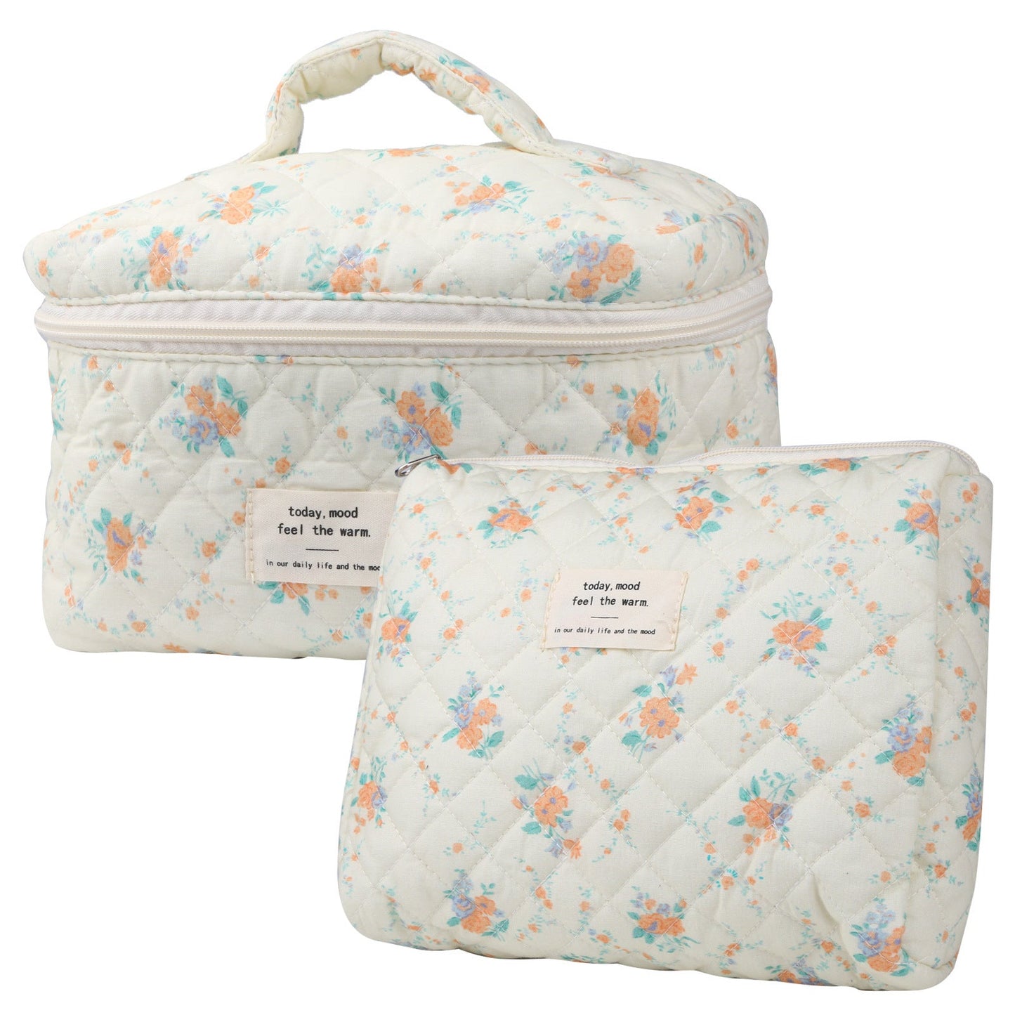 Travel Makeup Bag – 2-Piece, Quilted, Large Capacity, for Travel – detail view 28