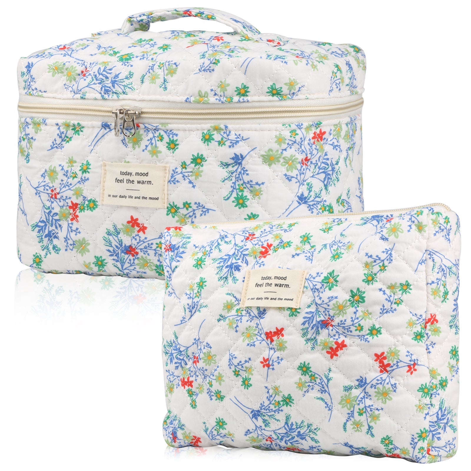 Travel Makeup Bag – 2-Piece, Quilted, Large Capacity, for Travel – detail view 31