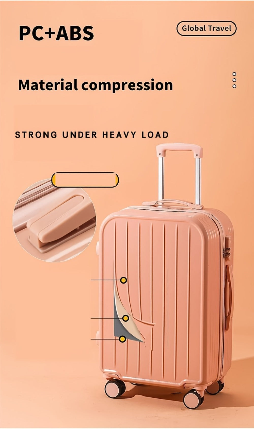 Travel Makeup Bag – 20 Inch, Hardshell, for Travel – detail view 20