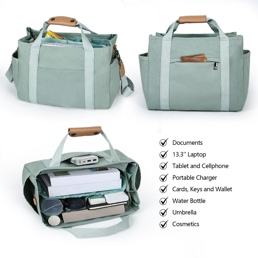 Travel Makeup Bag – 2PCS, Canvas, Multi-Pocket, for Travel & Work – detail view 9