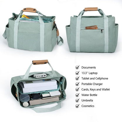 Travel Makeup Bag – 2PCS, Canvas, Multi-Pocket, for Travel & Work – detail view 9