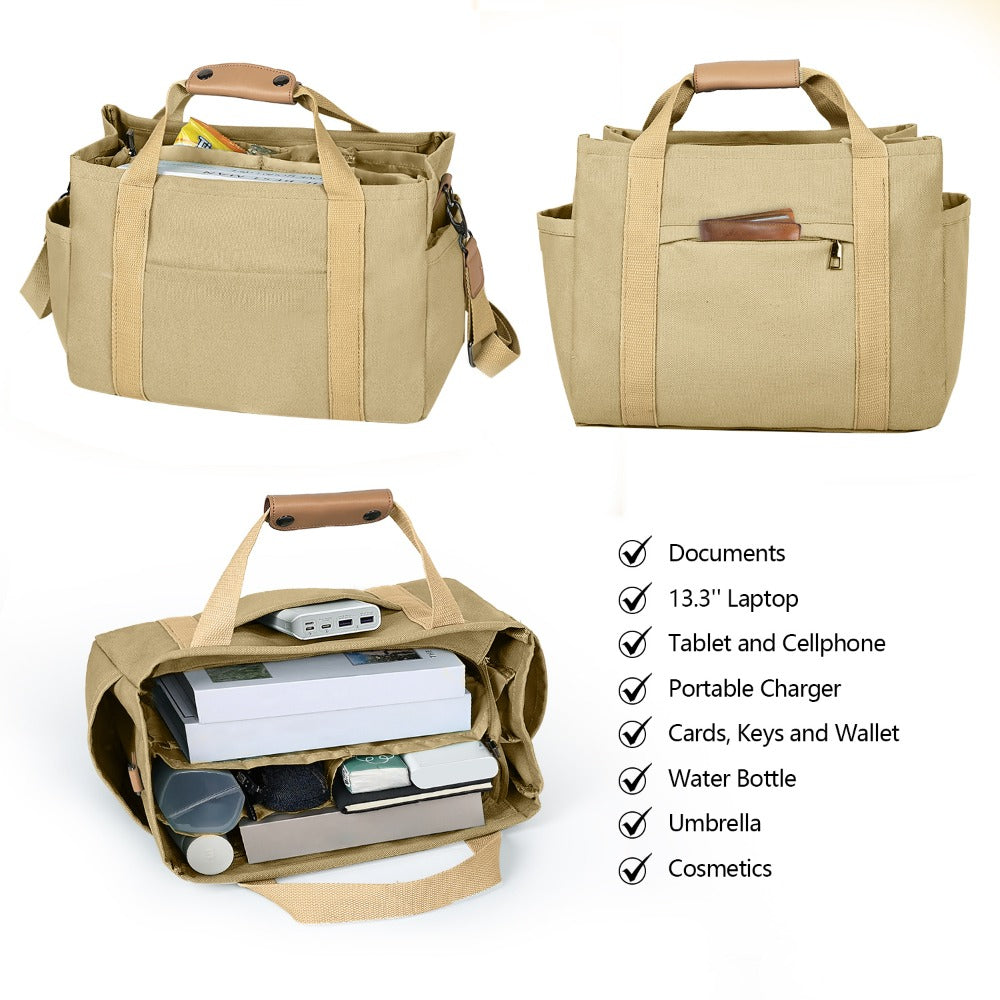 Travel Makeup Bag – 2PCS, Canvas, Multi-Pocket, for Travel & Work – detail view 11